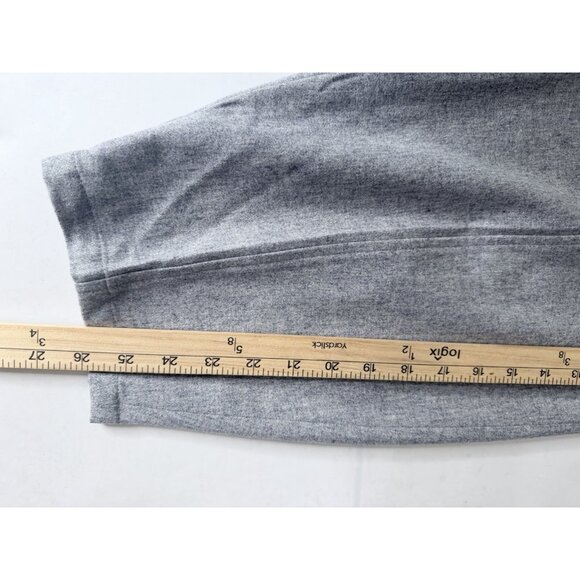 Eileen Fisher Pants L Gray Wool Lantern Flannel Side Zip Fall Winter - Picture 12 of 14